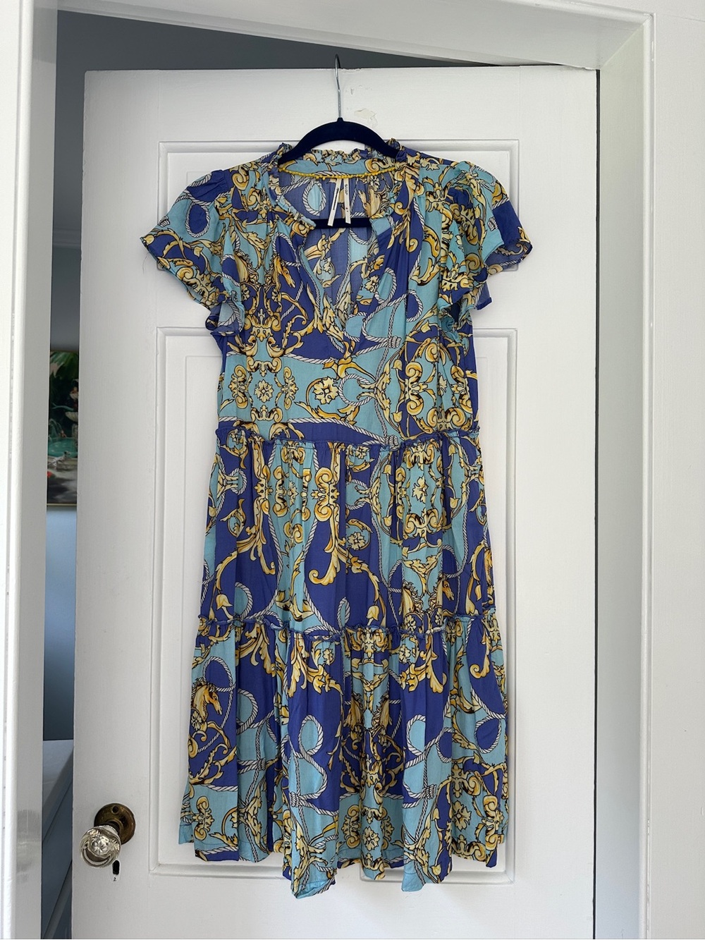 Anthropologie Penrose Tiered Tunic Mini Dress in Size Small